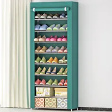 Shoe cabinet 10 layer 9-grid stainless steel fabrics large shoe rack organizer removable shoe storage for home furniture