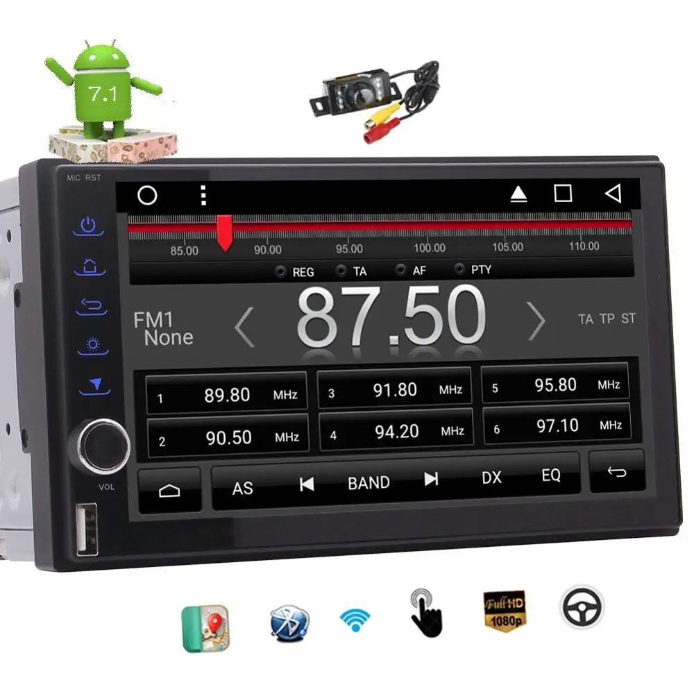 

Eincar HD 7" Android 6.0 Car Radio 2 Din Stereo in Dash Octa-Core GPS Sat Nav Support Wifi Bluetooth/RDS/SD/USB/OBD2/4G+Camera