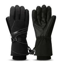 Теплые лыжные перчатки Мужские Зимние перчатки для катания Женские ветрозащитные непромокаемые перчатки утолщенные хлопковые перчатки Нескользящие износостойкие