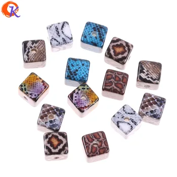 

Cordial Design 14mm 16mm 50Pcs Jewelry Making/Acrylic Bead/Snakeskin Effect/Hand Made/Cube Shape/DIY/Print Bead/Earring Findings
