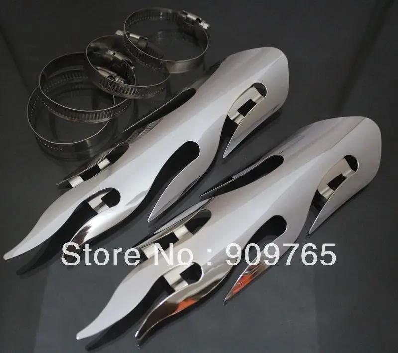 

2 Pcs Exhaust Muffler Pipe Heat Shield Cover Heel Guard For Harley Dyna Road King Honda VT Yamaha V Star Suzuki Kawasaki Ninja