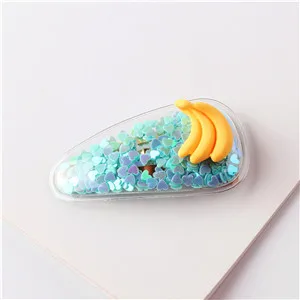 Banana Летние детские заколки для волос с блестками, заколки для волос для маленьких девочек, милые заколки для волос, Детские аксессуары для волос - Цвет: Banana