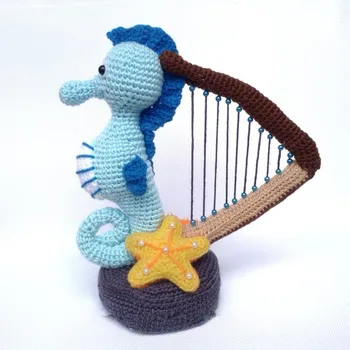 

crochet toy amigurumi doll seahorse harprattle model number SCA0020