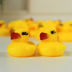 6 шт. милый маленький желтый утка 4 см щепотка называется rubber duck Baby Shower Игрушечные лошадки подарок на день рождения Для ванной Игрушечные