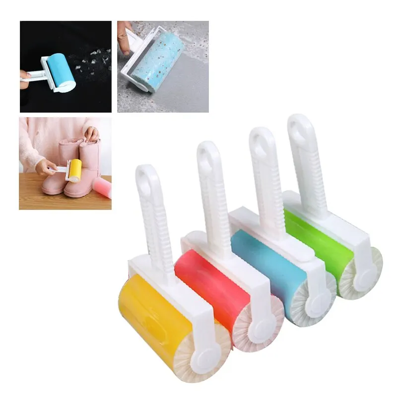 

1PC Pet Hair Reusable Cleaning Dust Wiper Tools Household Washable Roller Dust Cleaner Lint Sticking Roller For Clothes