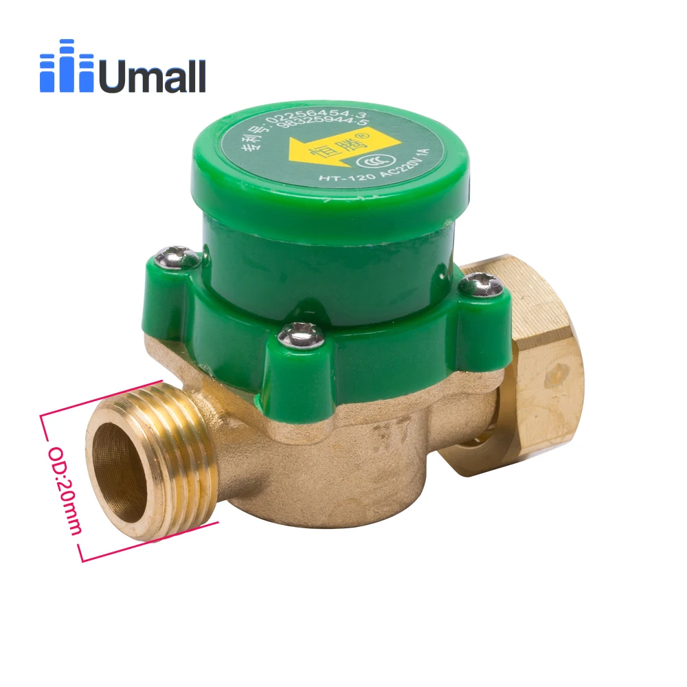 

HT120 G1 To 3/4 Full Copper Automatic Electronic Magnetic Hall Pressure Water Pump Flow Sensor Switch Home Shower Control Valve
