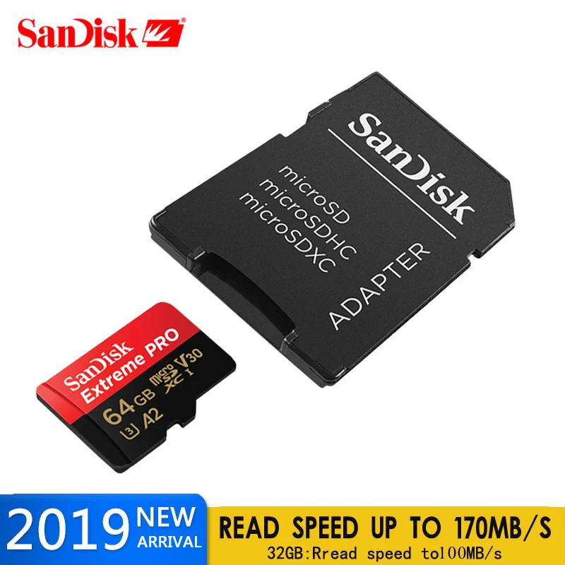 SanDisk Extreme Pro 64 Гб microSDHC SDXC UHS I карта памяти micro SD 16 ГБ TF 95 МБ/с./с 128 32 класс 10 U3 с