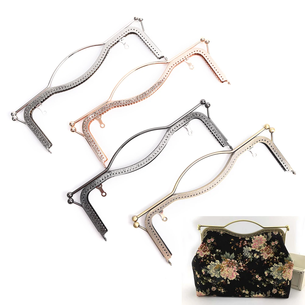

1pc Women Bags Handle Handbag Clasp Lock 4 Colors 27cm Metal DIY Coin Purse Bag Handle Fashion Arch Frame Accessories