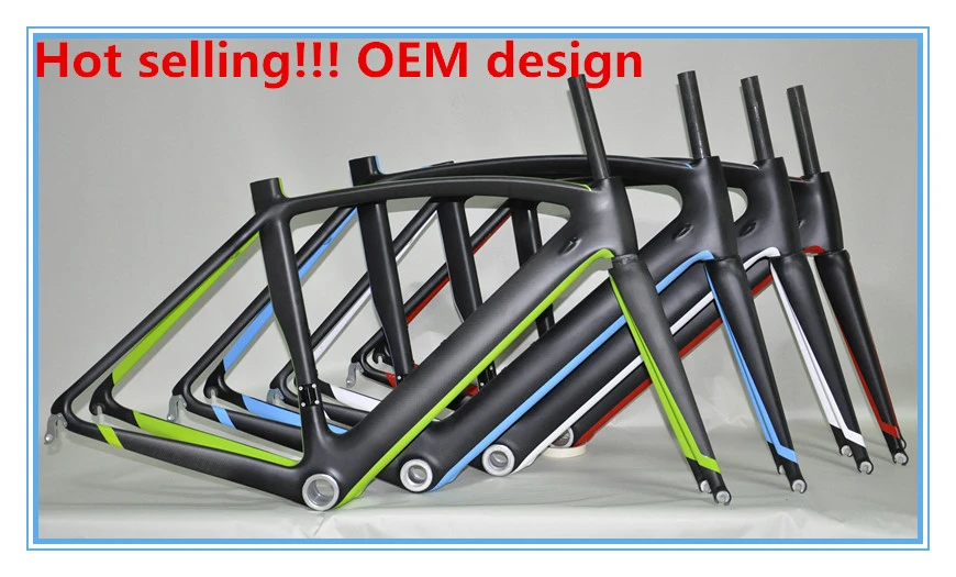 2018 Chinese Best Di2 Full Carbon Road Bike Frame Oem Design Red/green