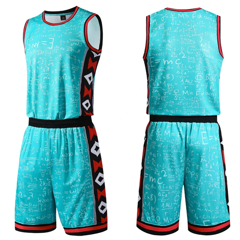 

Men's Basketball Jersey Set Series Vest Top and Shorts Bottom Combination Quick Drying Preppy Style Prints Plus Size 7XL