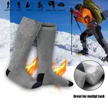 Уличные хлопковые носки с электроподогревом для женщин и мужчин, унисекс, сноуборд, лыжные зимние носки, электрический нагреватель, спортивные носки для рыбалки