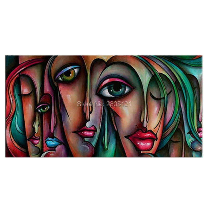 Handgefertigte Abstrakte Olgemalde Auf Leinwand Billig Moderne Design Kunst Malerei Frauen Madchen Gesicht Leinwand Wandkunst Ideen Von Kunstler Oil Painting Paintings On Canvasoil Painting On Canvas Aliexpress