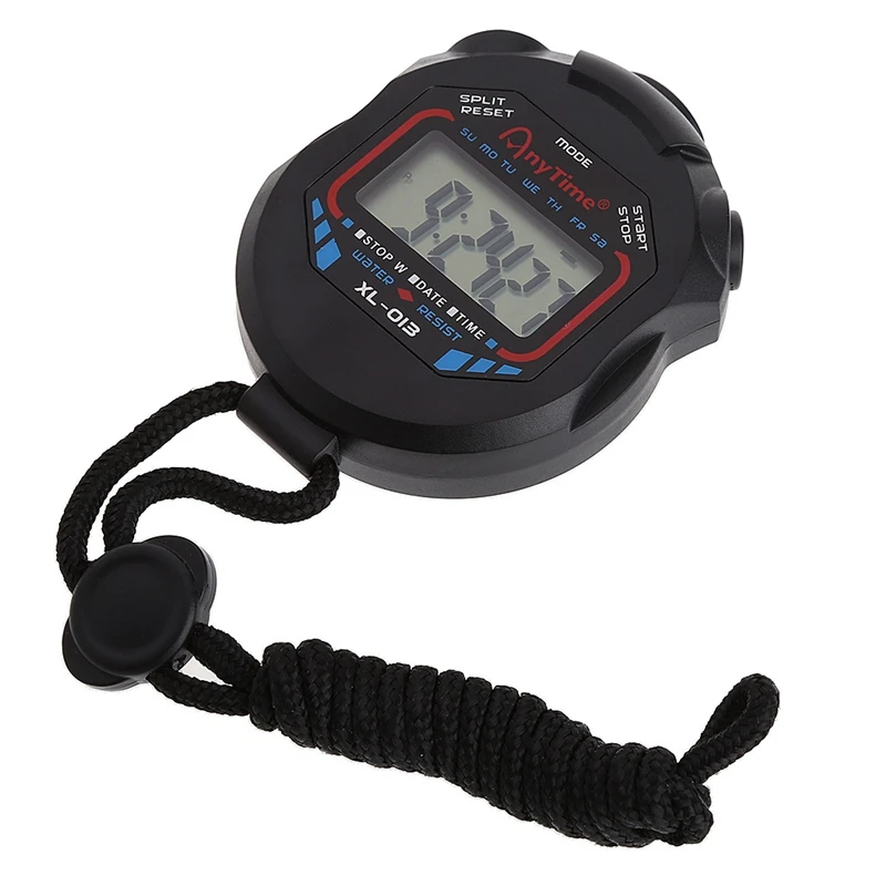 Klassische Digitale Handheld LCD Chronograph Sport Stoppuhr Timer w