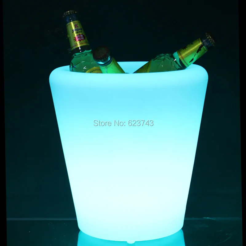 Waterproof H29CM Multipurpose 16 Colors change LED Round S flower pot rechargeable LED glow Ice Bucket with remote control