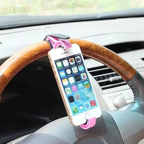 

Car Steering Wheel Cradle Clip Mount Bracket Mobile Phone Smartphone GPS Holder