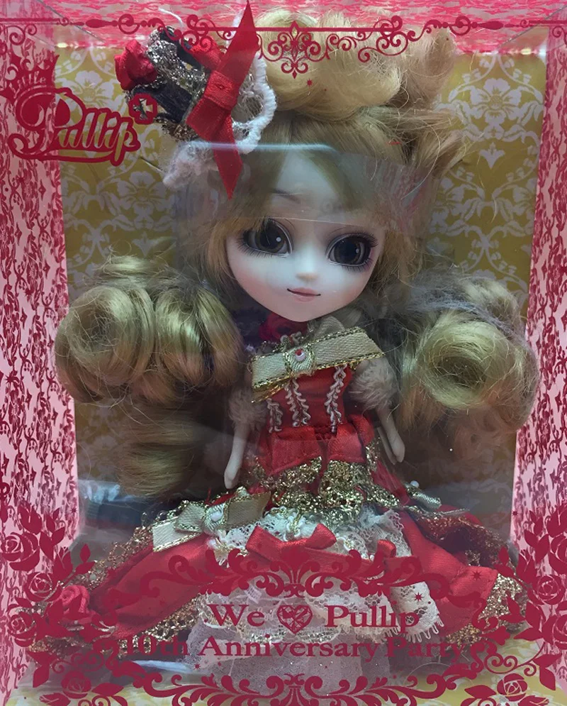 Маленький PULLIP мы любим PULLIP 10TH юбилей вечерние с коробкой и красивое платье из джинсовой ткани мини плюшевая кукла девочка подарки милая игрушка