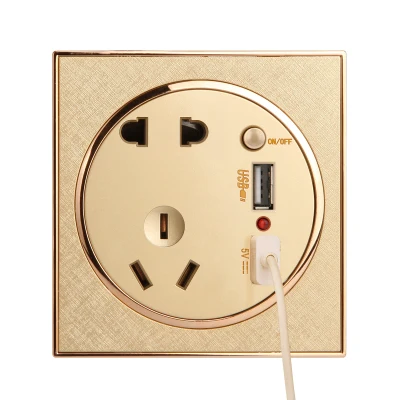 Usb порт настенная пластина розетка + 2 USB переключатель настенное зарядное