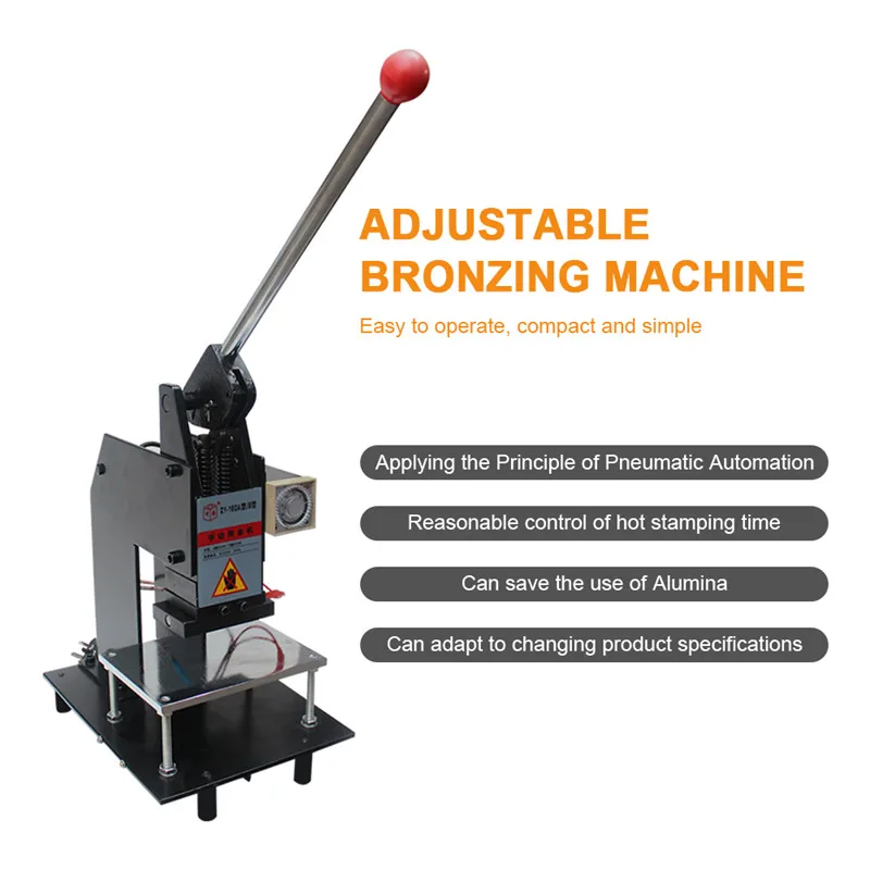 Manual Hot Stamping Machine Adjustable Temperature Multi-function Bronzing Laminating Gravure For PVC Leather Embossing Pressing (2)