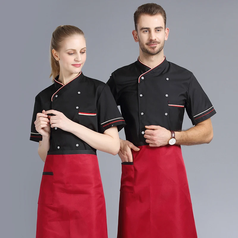 Download Summer Cooks Clothing Restaurant Uniforms Shirts Chef Jacket Restaurant Workwear Men Women Kitchen Professional Uniform Chef Jackets Aliexpress