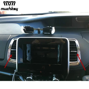 

For Nissan Serena Car Air Conditioning Middle Outlet Stickers Decoration Sequins Black Or Mirror Or Matte Style Abs Chrome 2Pcs