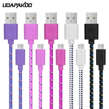 50 шт./лот 1 м Высокое качество микро USB кабель с нейлоновой оплеткой зарядный USB зарядное устройство для Xiaomi Huawei Mi4/Redmi 5 6 6a обратите внимание на возраст 3, 4, 5, samsung s4 S7 край