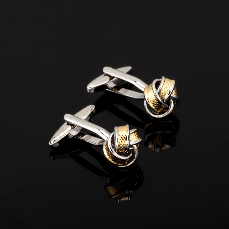 Fashion High Quality French Stainless steel knot Cufflink For Mens