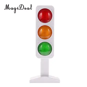 

MagiDeal Plastic Road Traffic Light Model Miniature Children Game Play Fun Toy for Train Railway Railroad Model Building 25CM