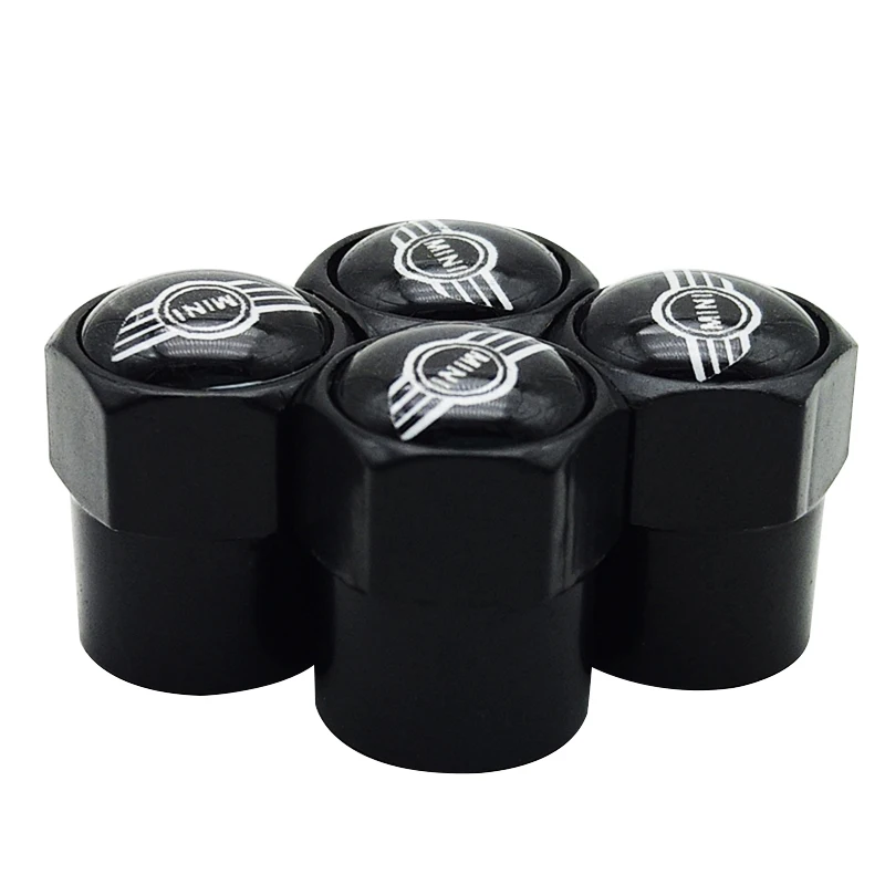 4PCS/set Car Accessories Wheel Tire Parts Valve Stem Caps Cover For BMW MINI Cooper One S R50 R53 R56 R60 F55 F56 Car styling