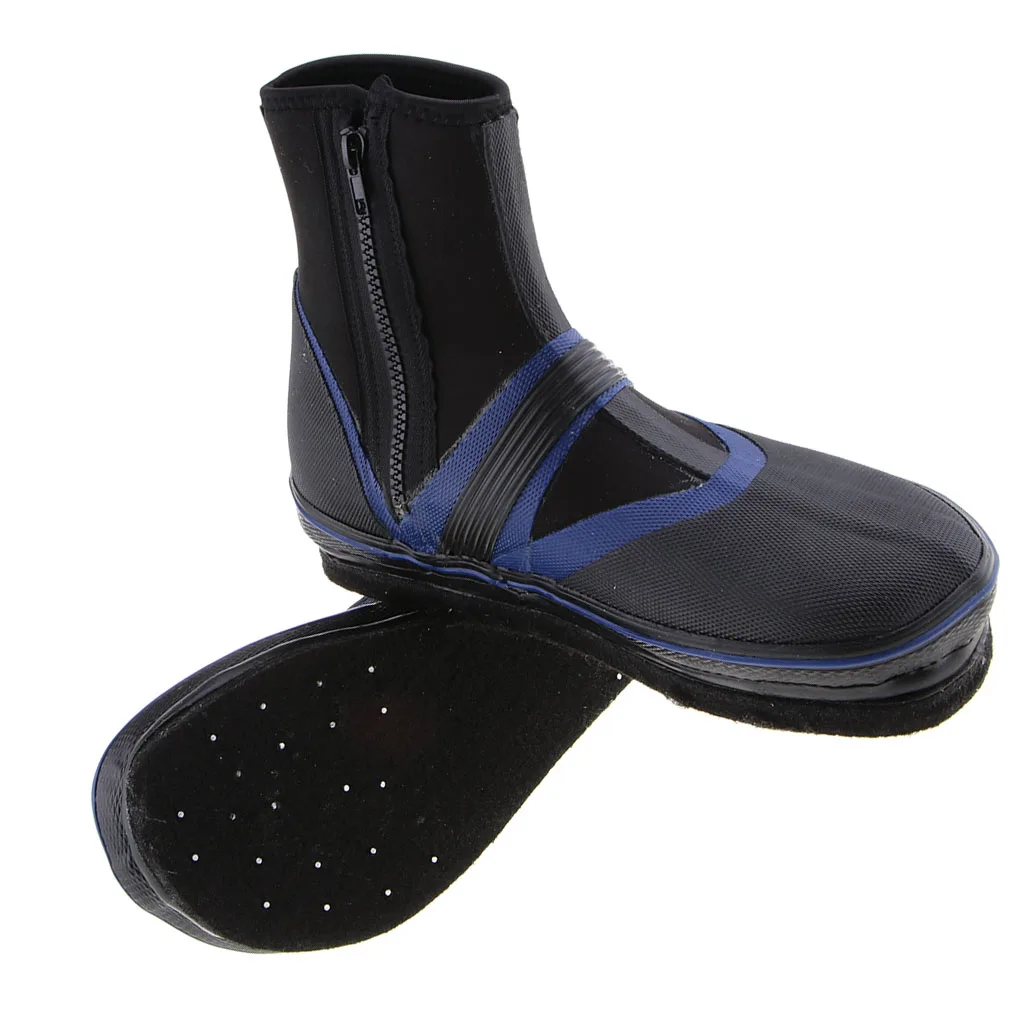 Ботинки для рыбалки; противоскользящая обувь с шипами; обувь для сухого плавания; Водонепроницаемая Обувь для катания на байдарках; американские размеры 6-10 - Цвет: Blue M