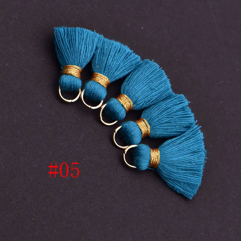 05 10 шт./лот 2 см мини хлопковые кисточки маленькие кисточки для boho Ювелирных изделий поставки браслет ожерелье Фурнитура и компоненты Материал - Цвет: 05