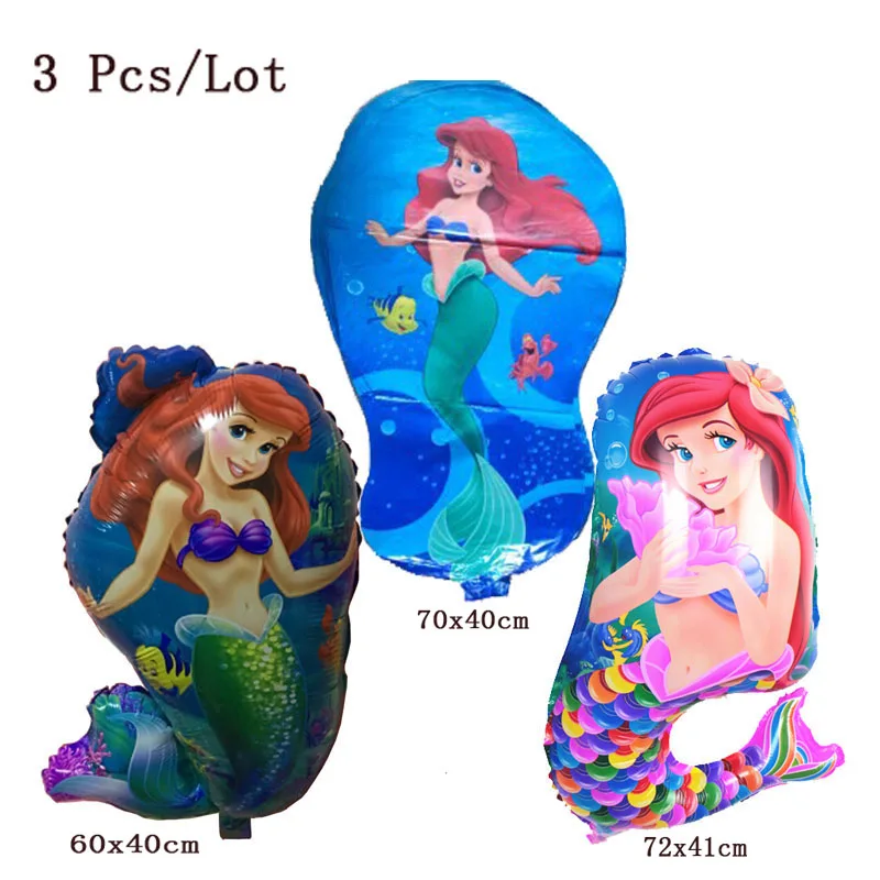 

princess balloon inflatable helium foil party decoration supplies toys personalized cartoon little mermaid birhday balloons