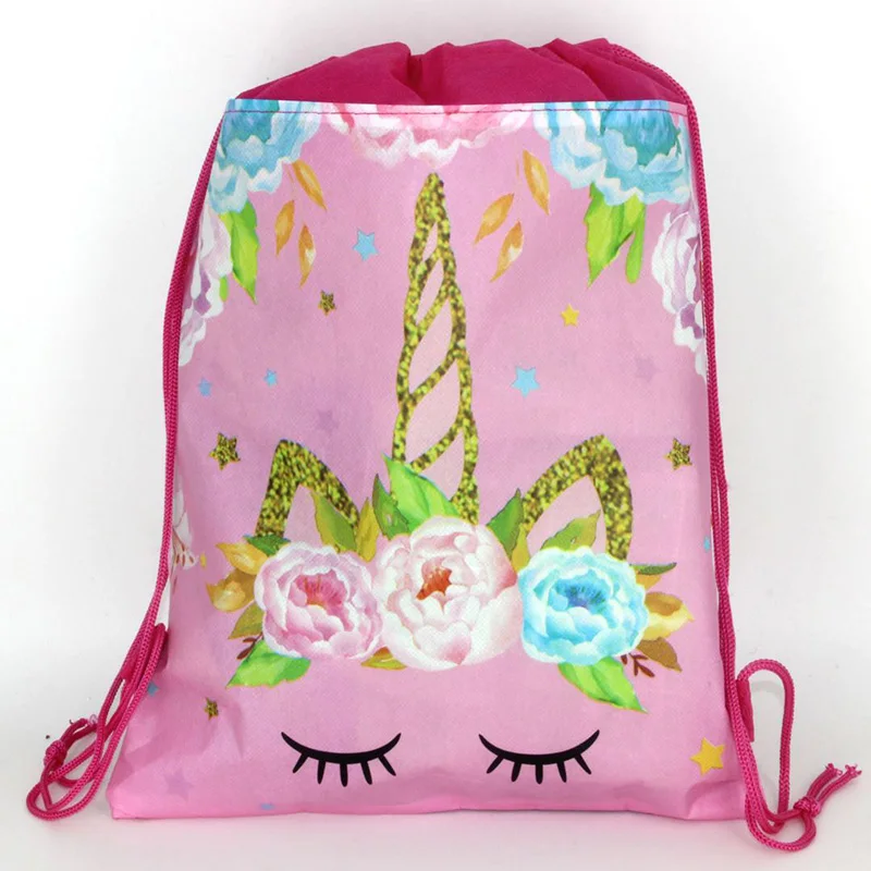 Mochila De tela no tejida con cordón para niños, bolsa de regalo para  fiesta de cumpleaños, suministros para decoración de fiestas, temática de  unicornio, 12 unids/set por Set|Envoltorios y bolsas de regalo| -
