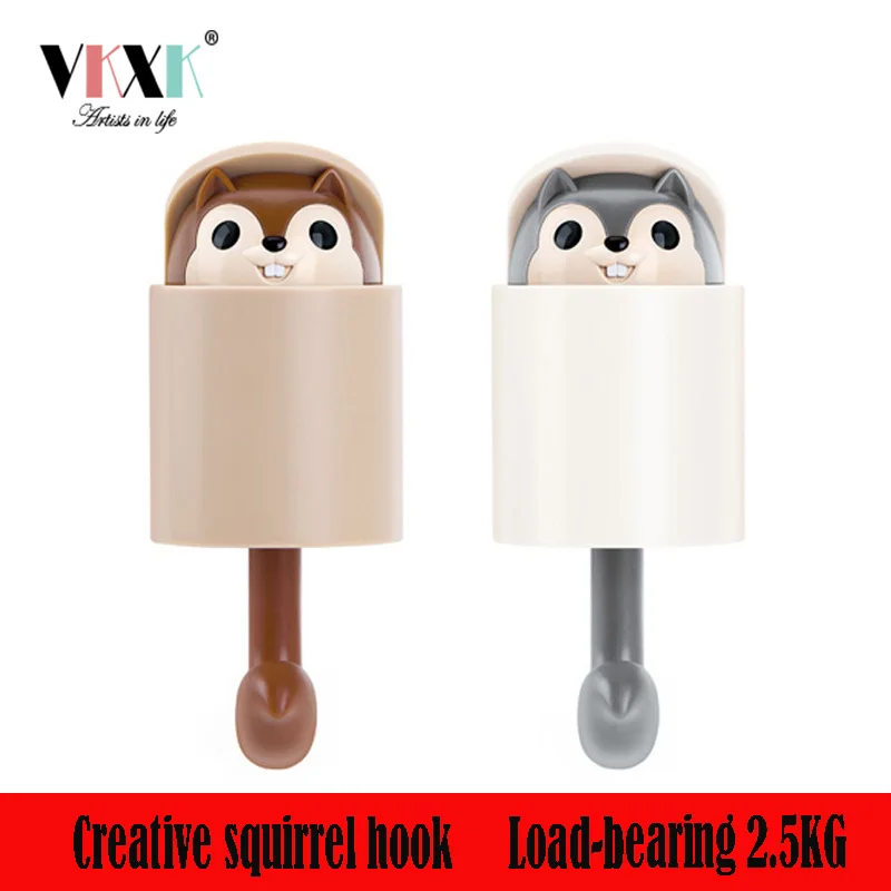 

Tremble the same squirrel hook Home Cartoon cute KEY STICKER NEW fun creative mini-retractable hook