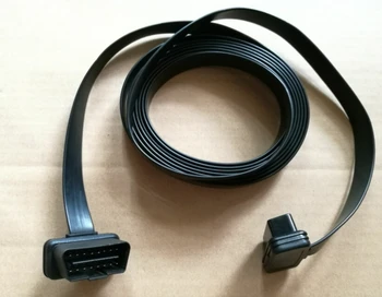 

FINETRIP Connector Adaptor OBD Car Diagnostic Extender Flat thin 16 Pin OBD2 Extension Cable 3M Male to Female Extension Cable