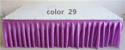 Многоцветный Шелк льда шифон Белый цвет свадебный стол юбка Вечерние Банкетный сценический стол юбка скатерть декоративная - Цвет: 29 purple