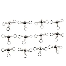 Разъем Рыбалка оснастки поворотный 3 Way 200 шт./лот 8# Поворотный соединительное кольцо крючок приманкой разъем Рыбалка снасти аксессуар