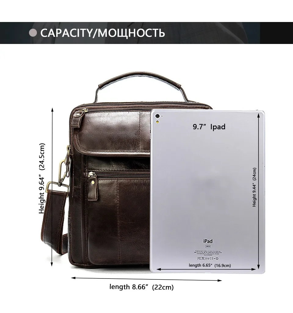 Men Shoulder Bag Men's Genuine Leather Casual Bags for Men Business Crossbody Handbag Flap Leather Bags bolsas male 39