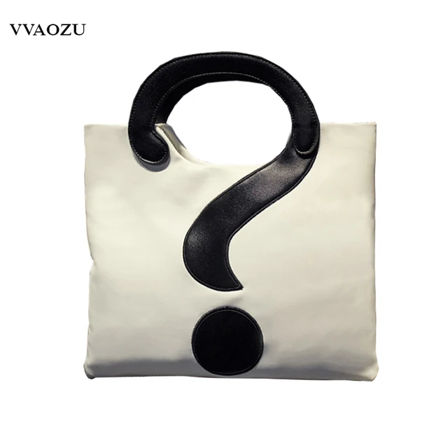 New Harajuku Women Pu Shoulder Bags Question Mark Design Handbag New Harajuku Women Pu Shoulder Bags Question Mark Design Handbag Patchwork Messenger Crossbody Handbags