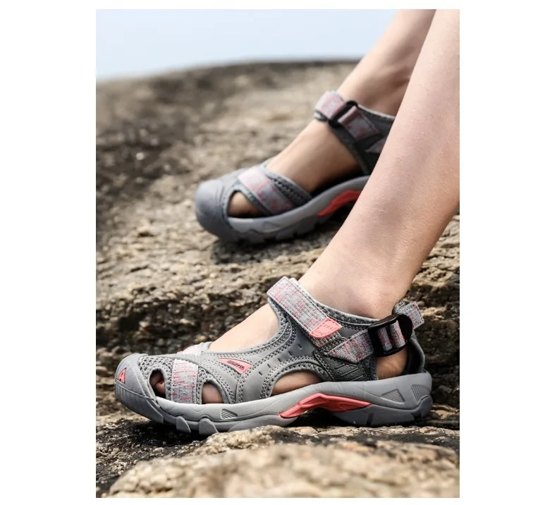 Mulher ao ar Sapatos de Malha de ar de Borracha Humtto Livre Upstream Sapatos Respirável Verão Aqua Sandálias Wading Secagem Rápida Praia Sneaker 8 respirável verão aqua sapatos de malha de