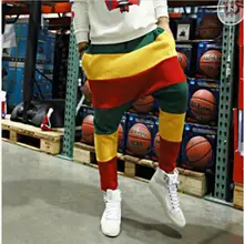 Мужская одежда GD стилист волос Модные шаровары повседневные брюки Брюки прямые Полосатые Костюмы Плюс Размер 27-44