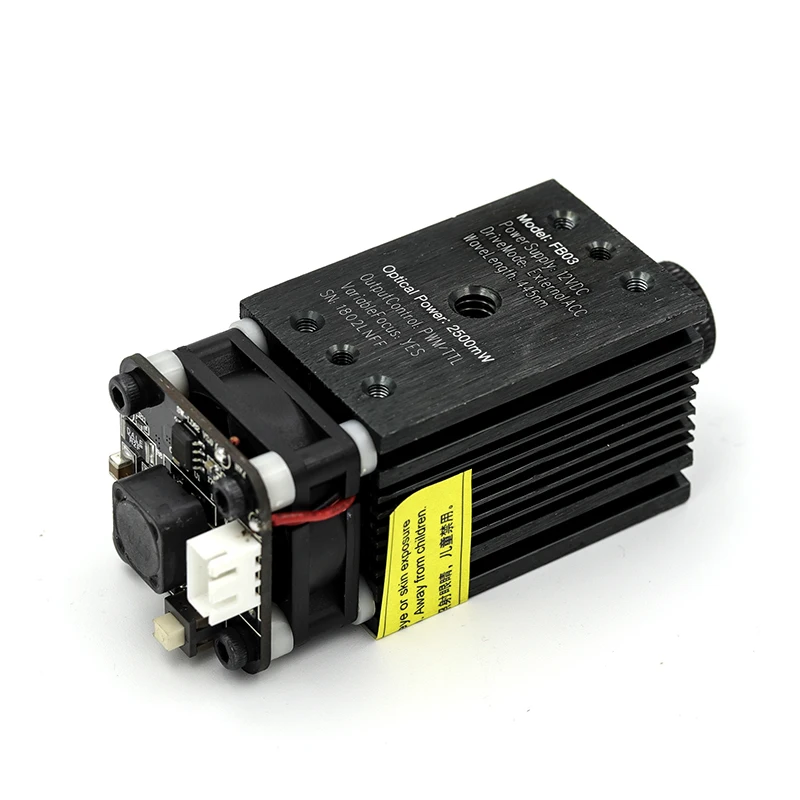 FB03 2500 мвт 445нм 12 В синий лазерный модуль 2 54 3P TTL/PWM модуляция для лазерного гравера