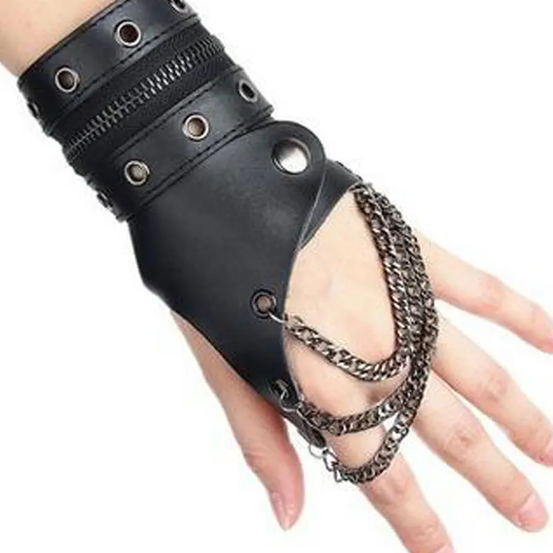 new design fashion punk chain bracelet / gloves set night club party