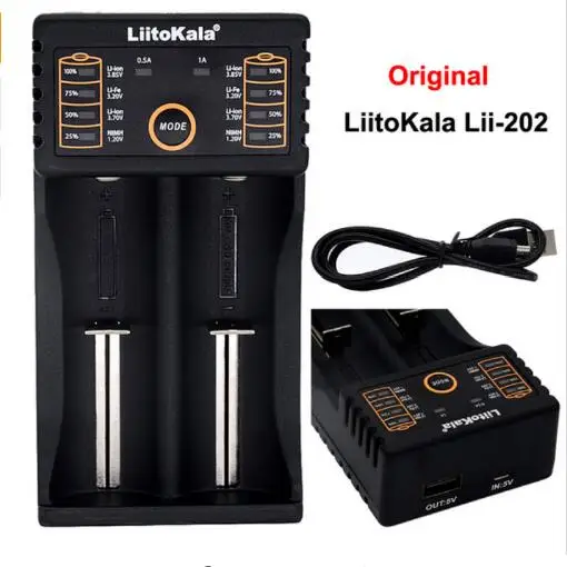 Новинка 2017 многофункциональное зарядное устройство Liitokala Lii-202 18650