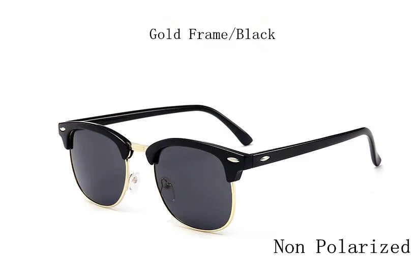 Поляризационные солнцезащитные очки из металла для мужчин и женщин, брендовые дизайнерские очки, зеркальные солнцезащитные очки, модные солнцезащитные очки Gafas Oculos De Sol UV400, классические - Цвет линз: A2