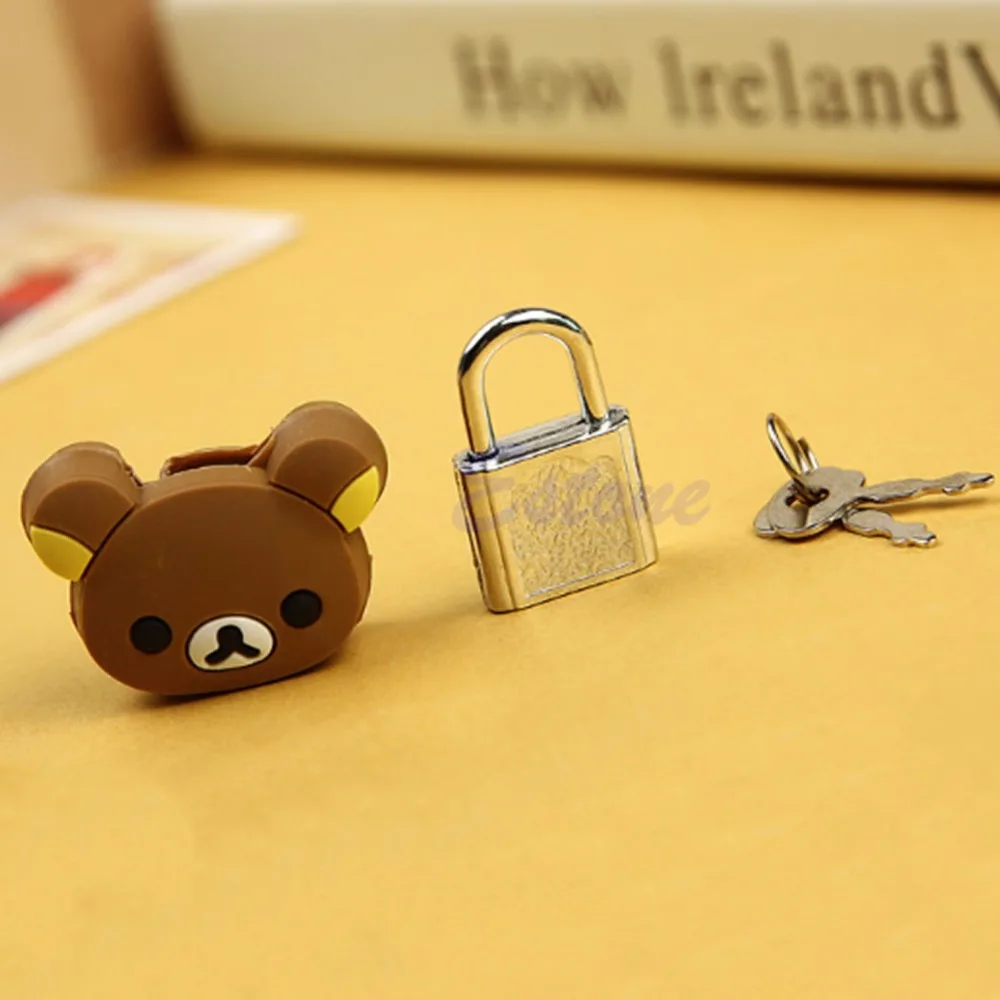 

Creative Cartoon Doll Animal Silicone Metal Luggage Lock Padlock Key Security