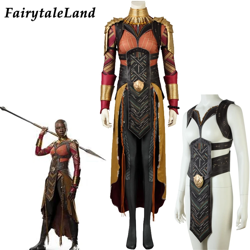 Мстители Endgame Okoye костюм на Хэллоуин косплей супергерой Черная пантера броня