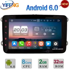8 “2 GB + 32 GB octa Core Android 6 4G 2DIN coches reproductor de DVD Radios para Volkswagen amarok Caravelle escarabajo CC Caddy EOS Golf Jetta Polo