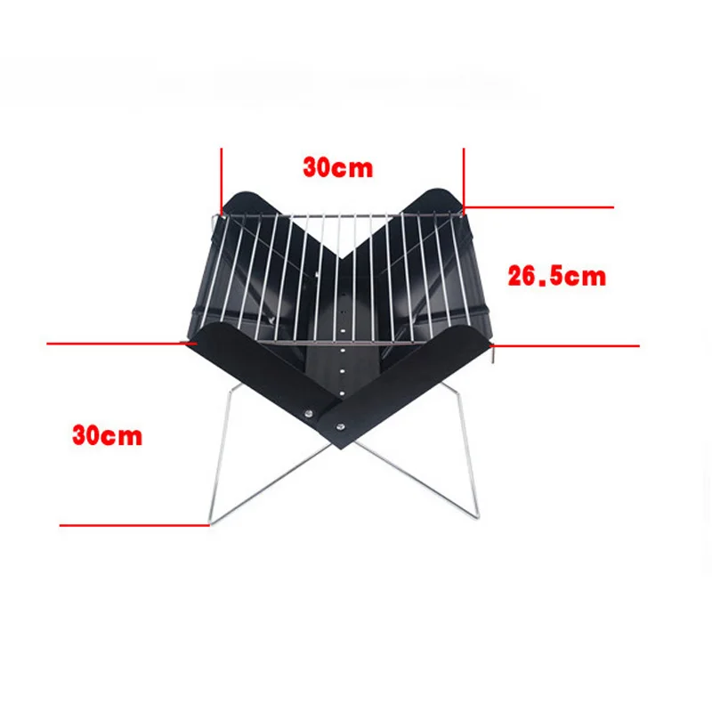 Портативный складной гриль для барбекю на древесном угле, съемный гриль для барбекю на открытом воздухе, легко собрать