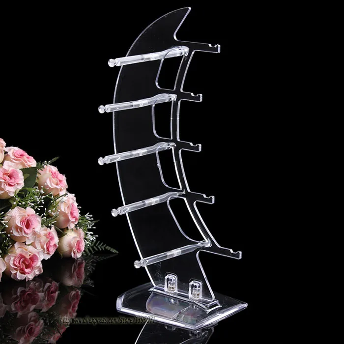 

High Quality 5 - Layer Sunglasses Display Rack Shelf GLasses Showing Stand Jewelry Holder Showcase 2pcs/lot