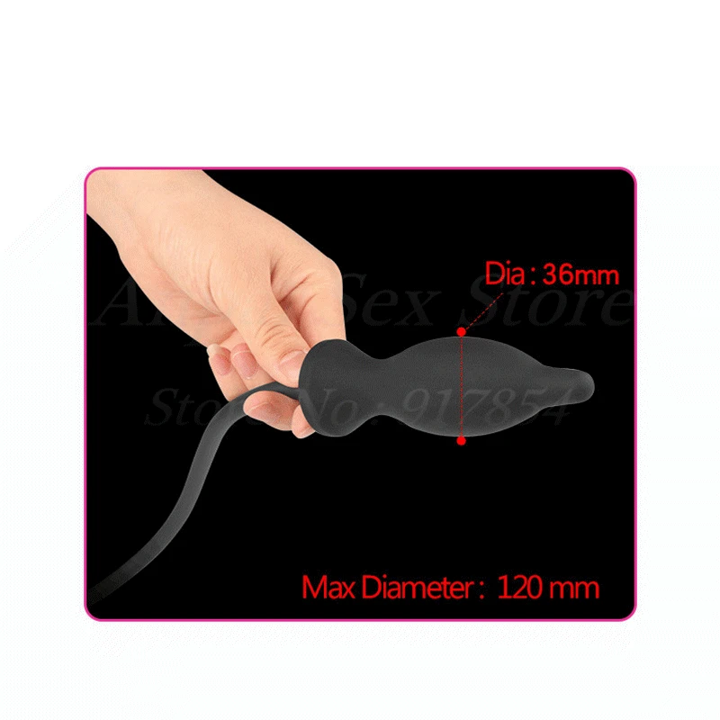 Inflatable Butt Plug, Huge Big Anal Plug Max 12cm Dildo Pump Anal Dilator Expandable No Vibrator Super Large Anal Balls Sex Toys